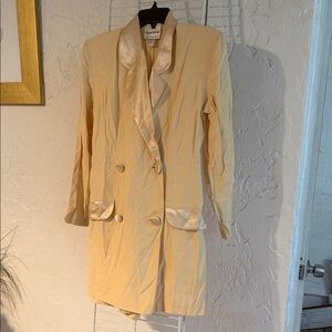 Joseph Ribkoff Cream Satin blazer dress